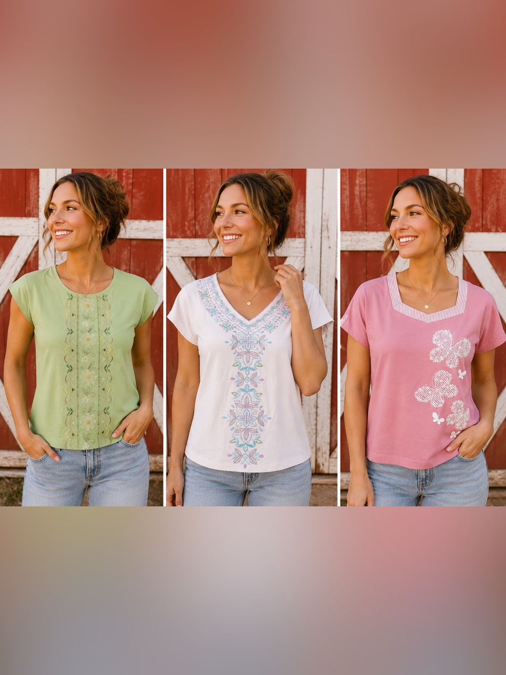 Set of three Alfred Dunner tops size small
